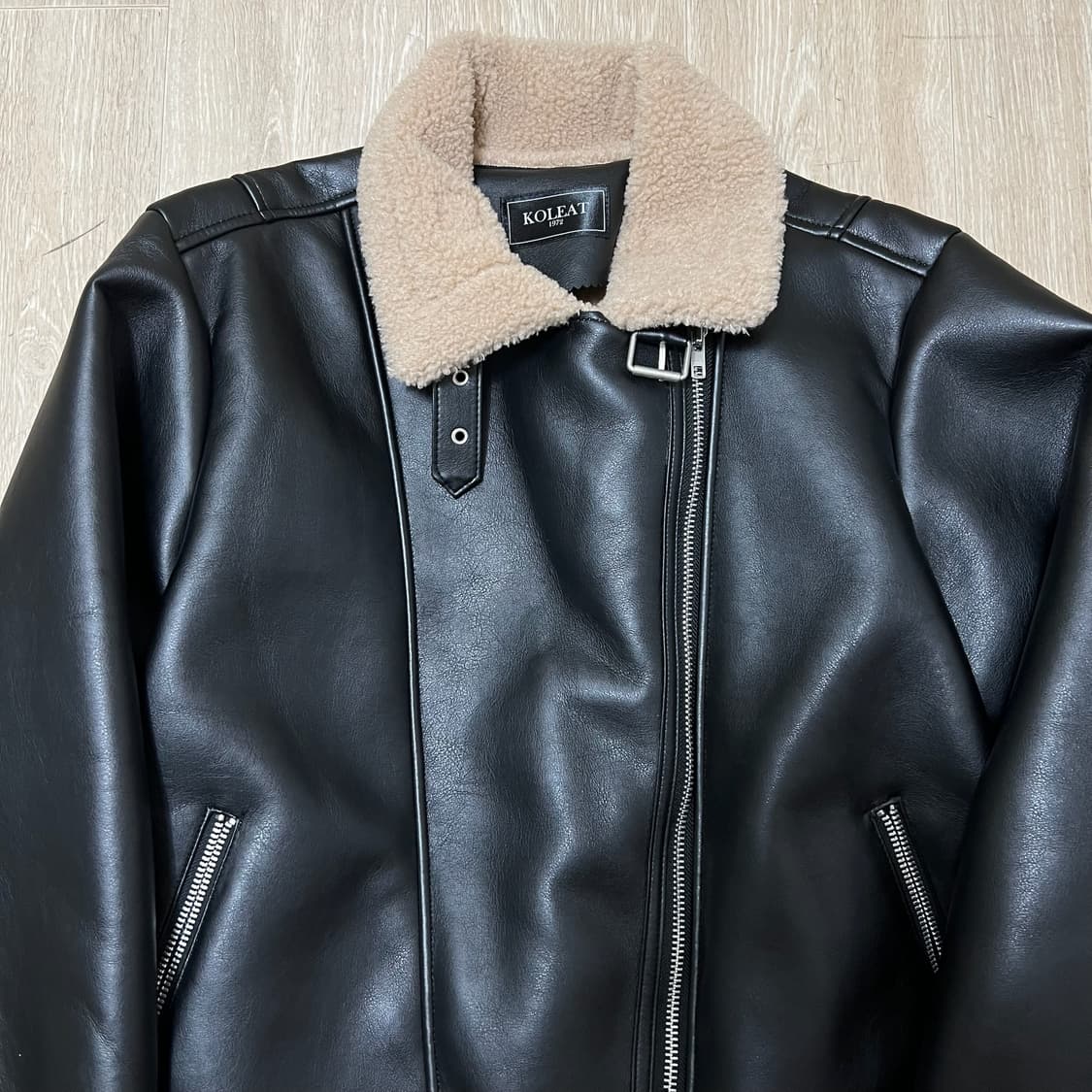 콜릿 그랑스 레더 양털 무스탕 자켓 L/100  상품이미지2