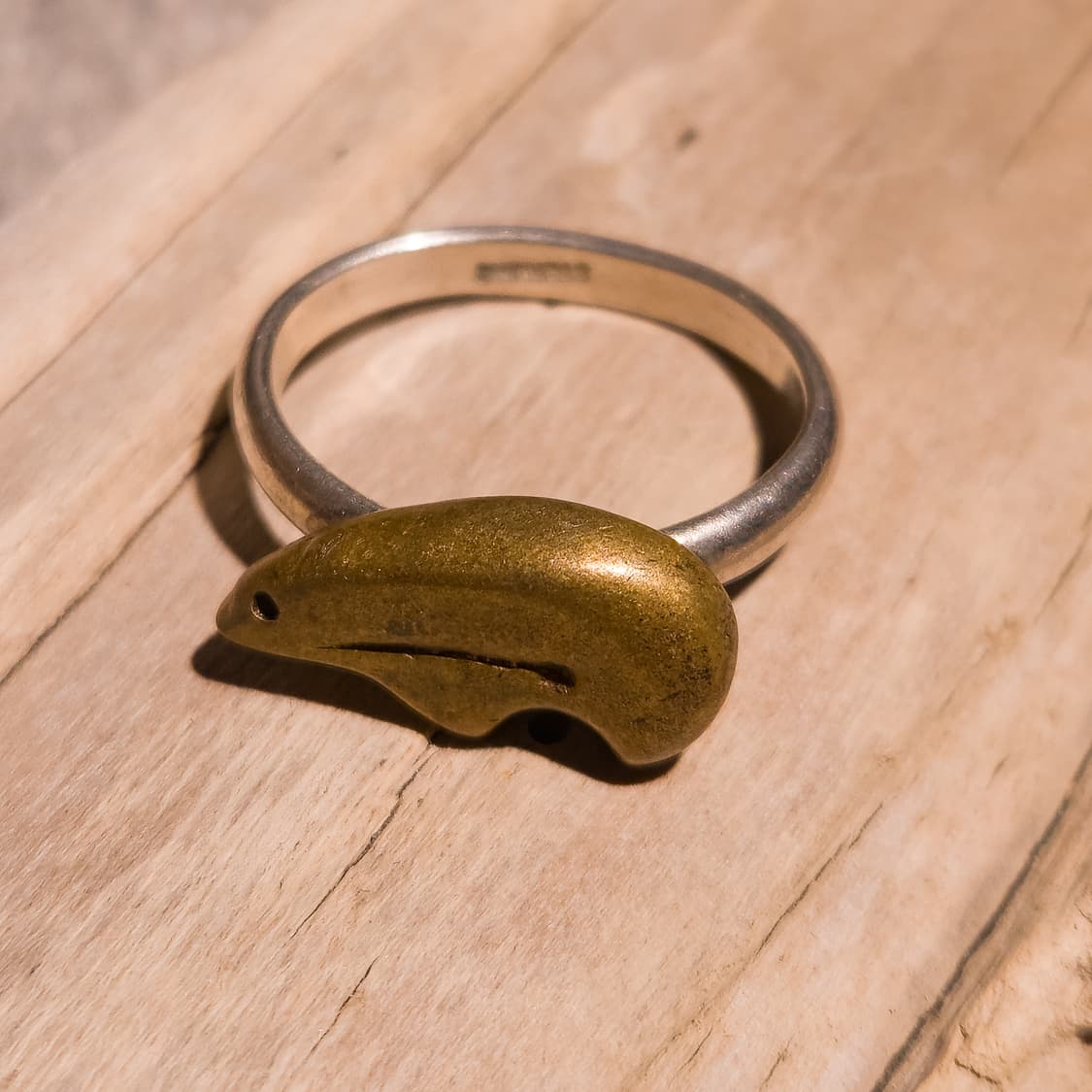 Southwest Heart Line Bear Silve Ring 상품이미지2