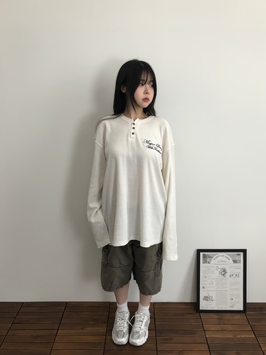 Mindgames Waffle Henley Long Sleeve 상품이미지1