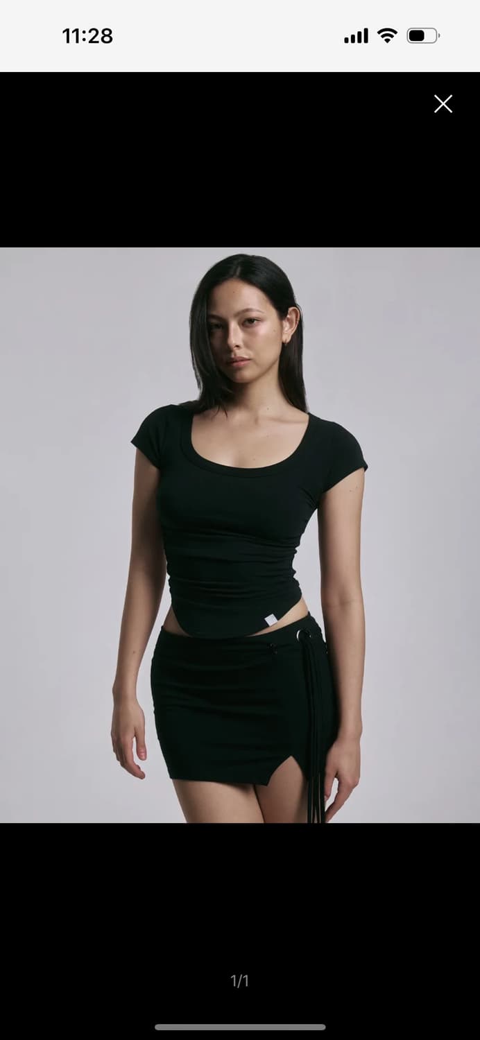 플리즈노팔로우 모모탑 블랙 상품이미지1