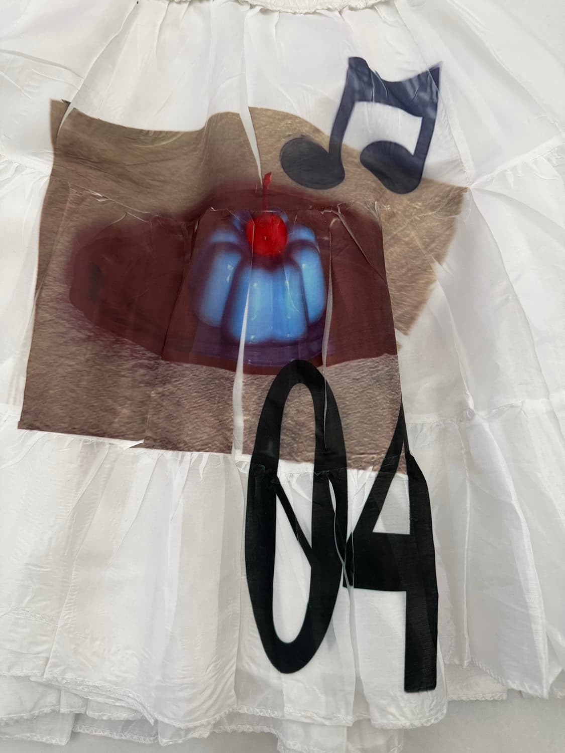 화이트 시스루 푸딩 스커트  상품이미지6