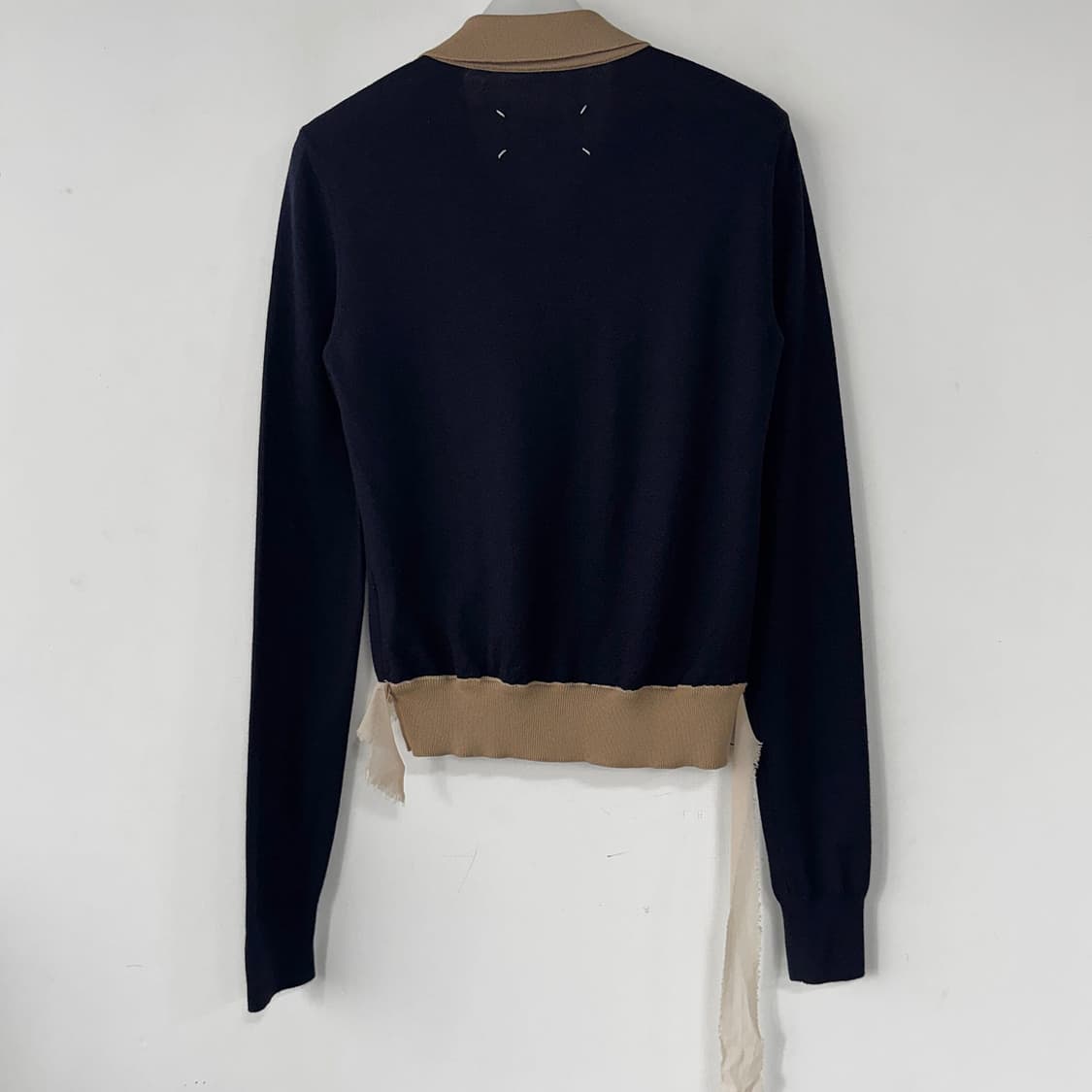 메종 마르지엘라 쉬폰 트리밍 폴로 니트 탑 상품이미지7