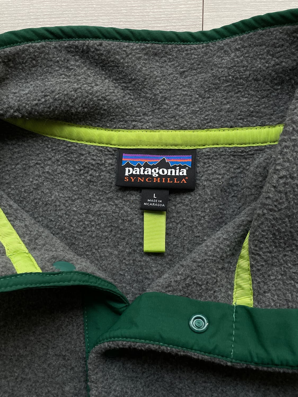 파타고니아 신칠라 니켈 그레이 그린 rare patagonia 빈티지 상품이미지3