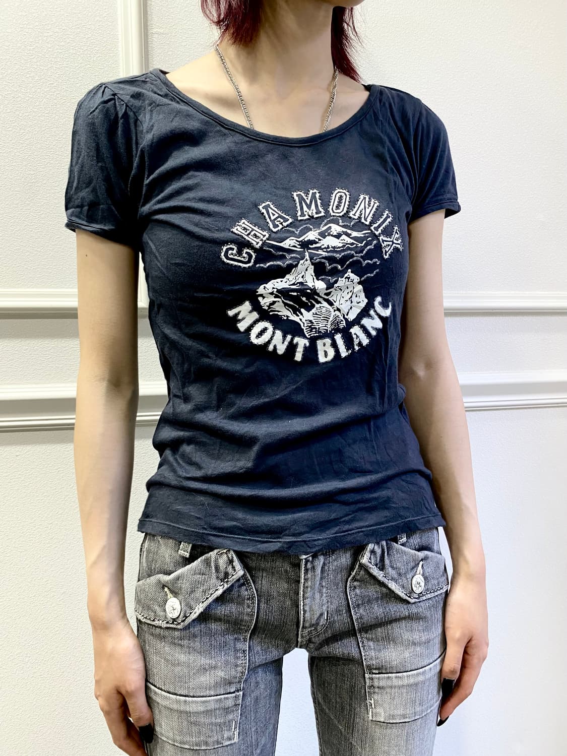 Y2K Print Slim Fit Tee 상품이미지2