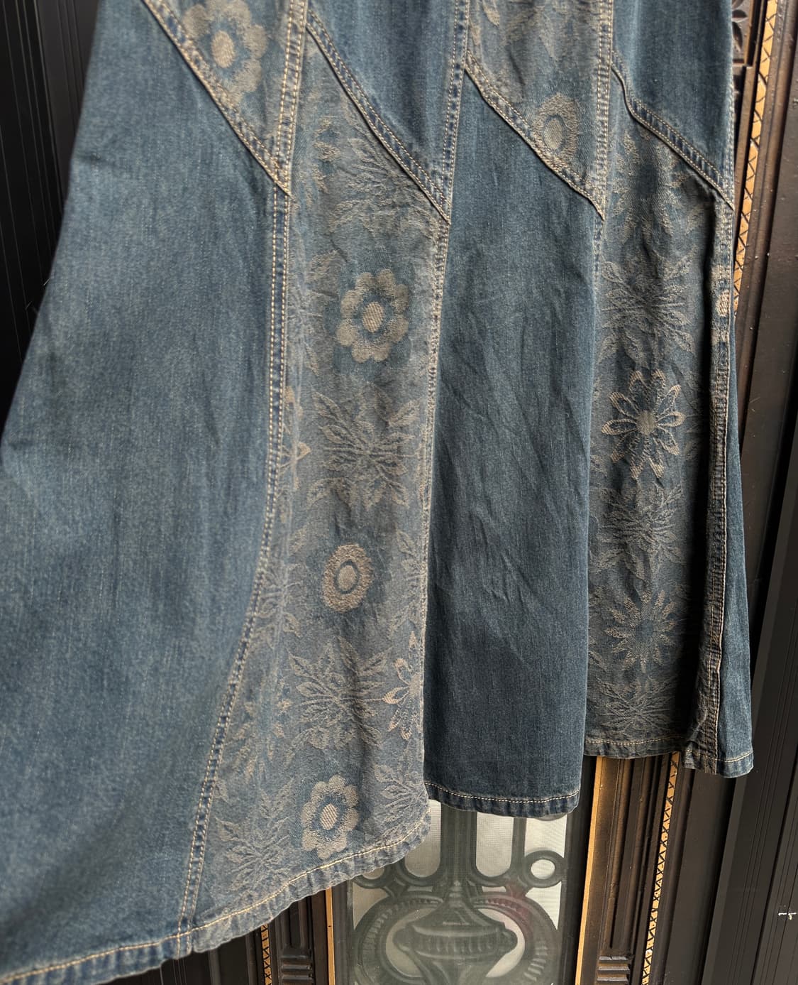 denim flower skirt 상품이미지6