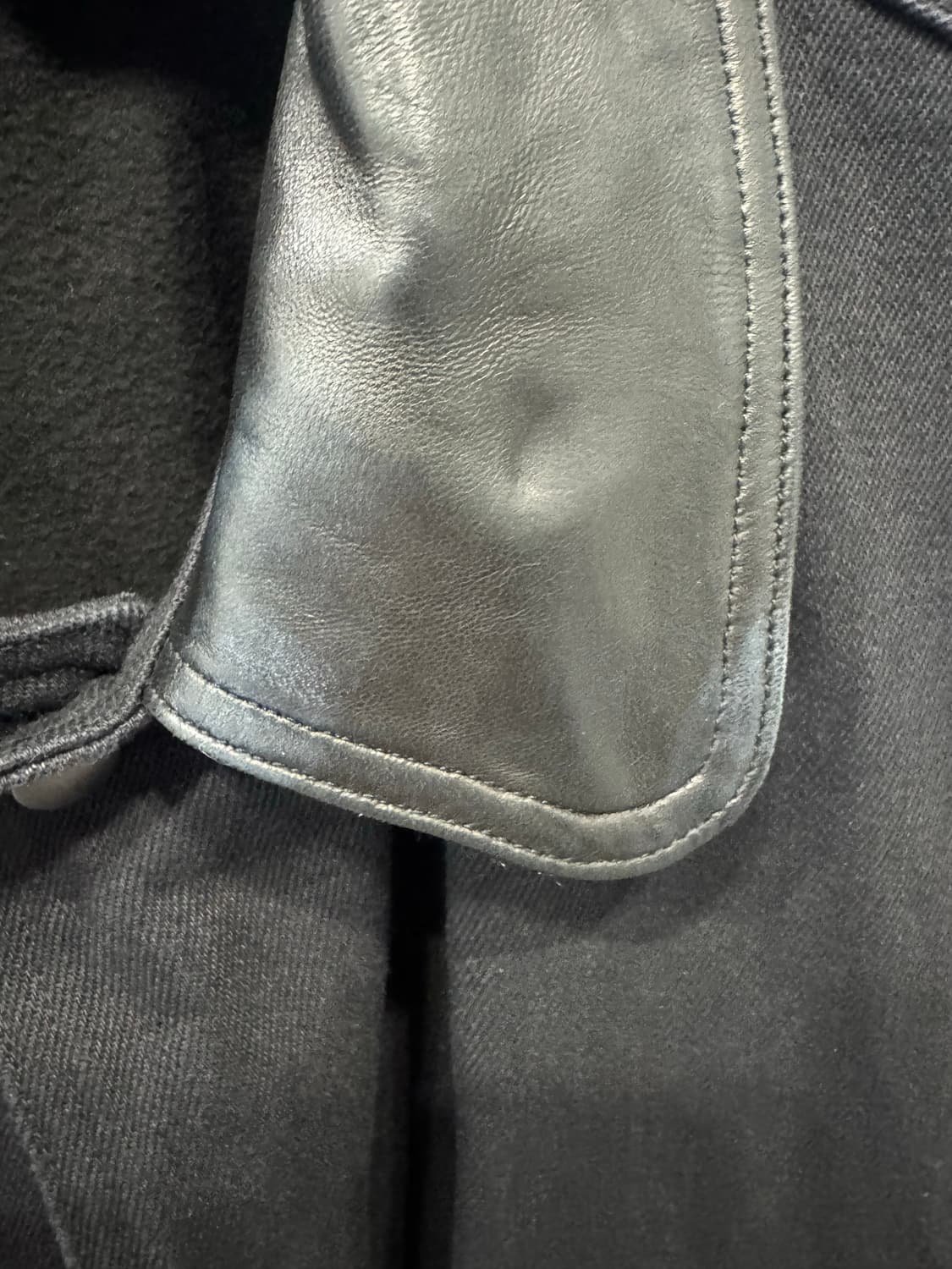 코모리 24FW 데님 레더 워크 자켓 상품이미지3