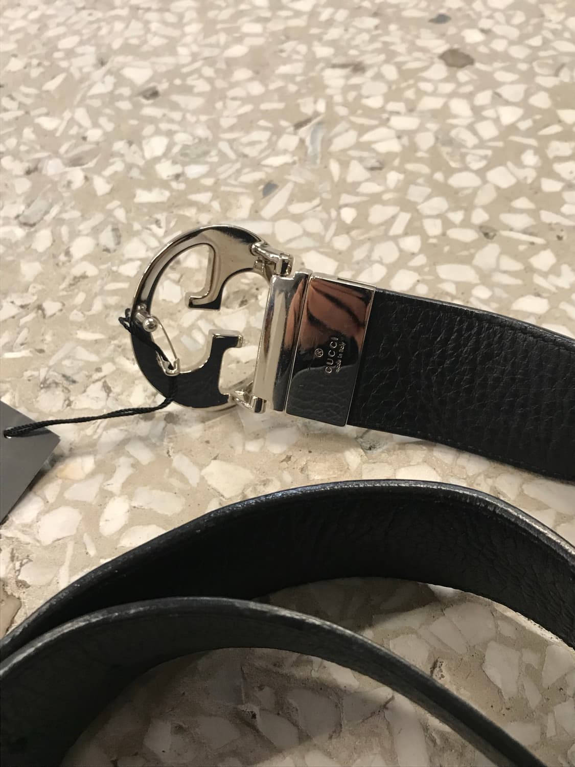 Gucci Interlocking G Leather Belt – Silv 상품이미지4