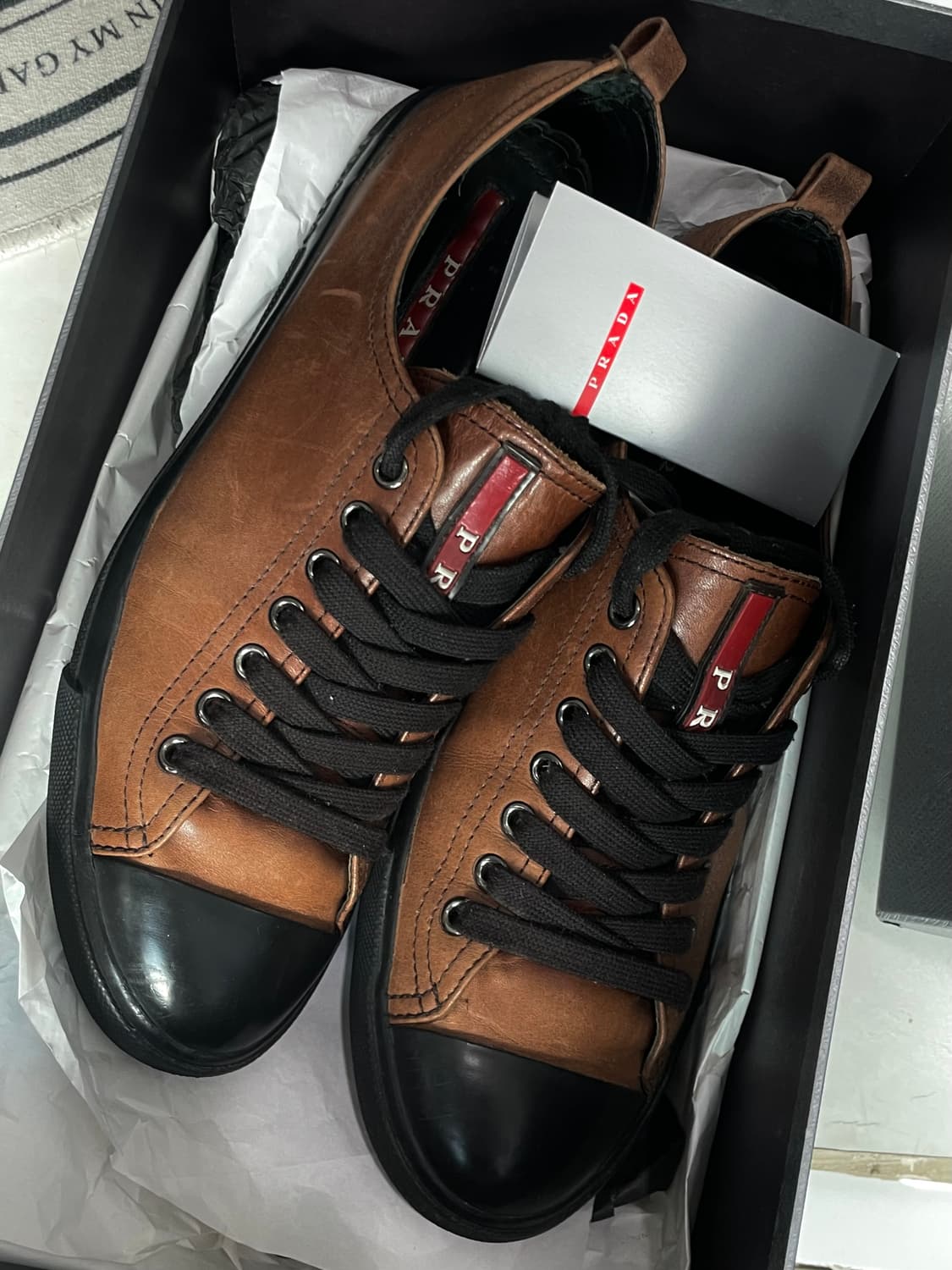 1999‘s Prada sport Brown Leather Lace Up 상품이미지5