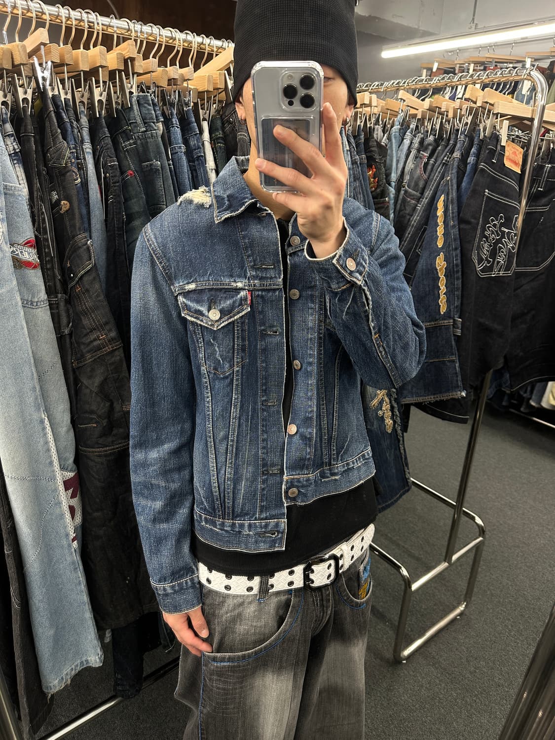 M) 리바이스 70505 데미지 데님자켓 청자켓 상품이미지1