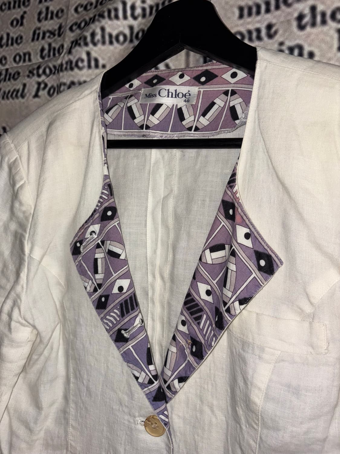 Padded Shoulder Linen Jacket 상품이미지2