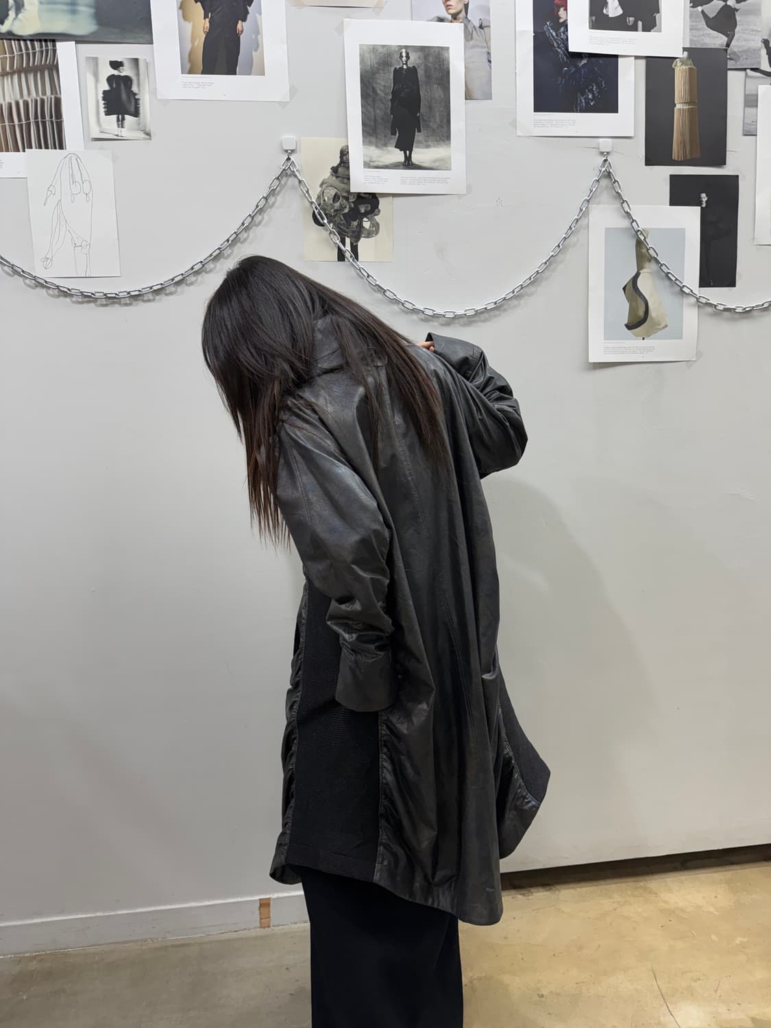 이세이미야케 아카이브 비건레더 맥시 코트 상품이미지7