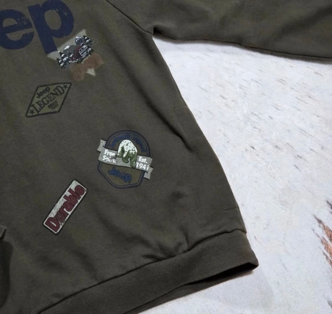 빈티지 지프 카키 후드티 상품이미지3