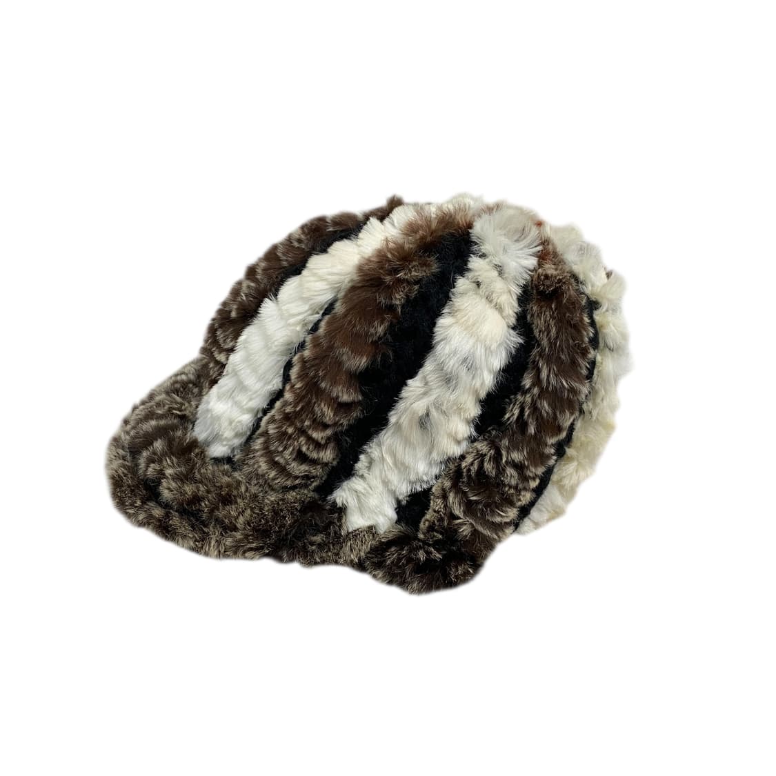 뜨개 배색 퍼 비니 햇 상품이미지1