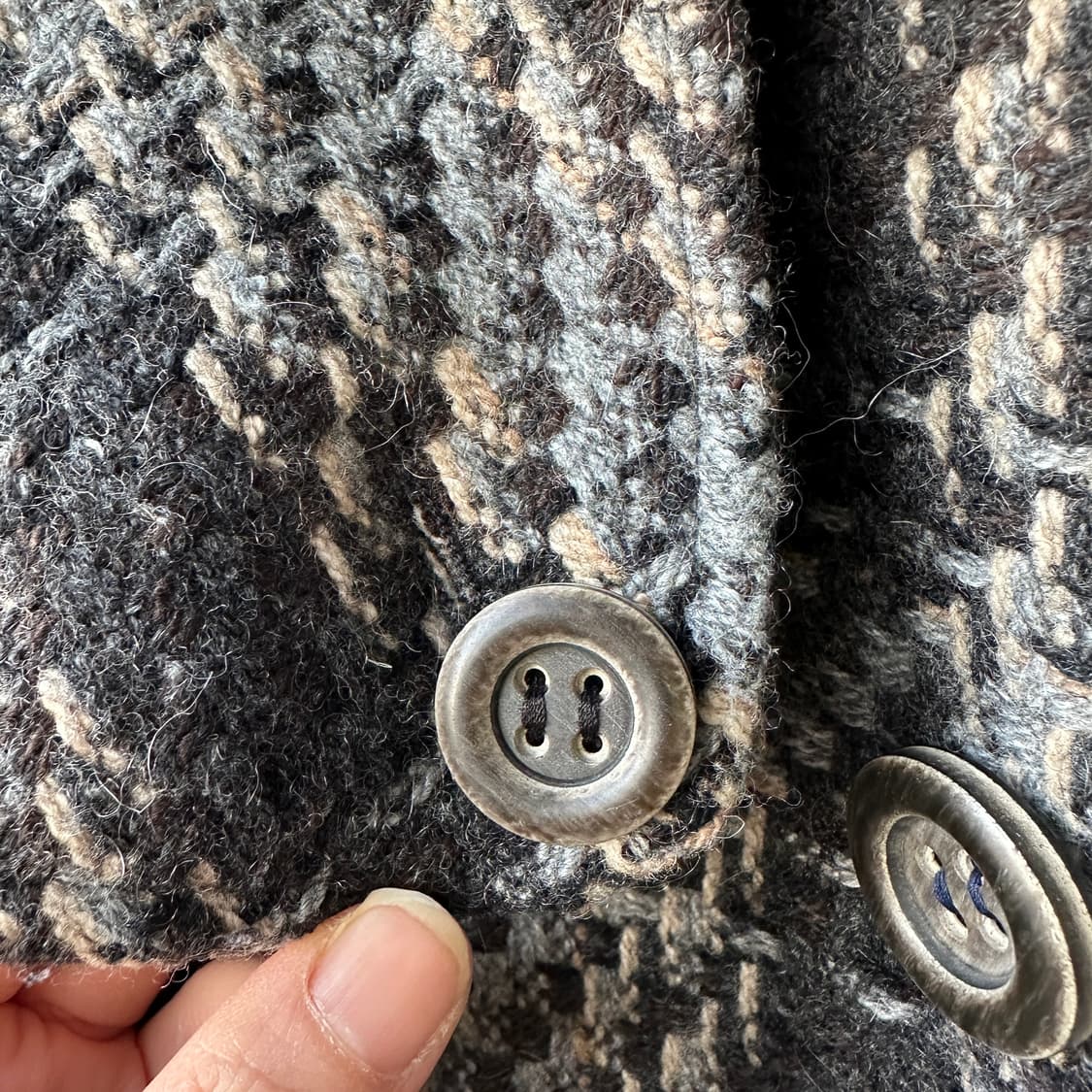 DKNY 더블 브레스티드 체크 트위드 코트 2사이즈 상품이미지8