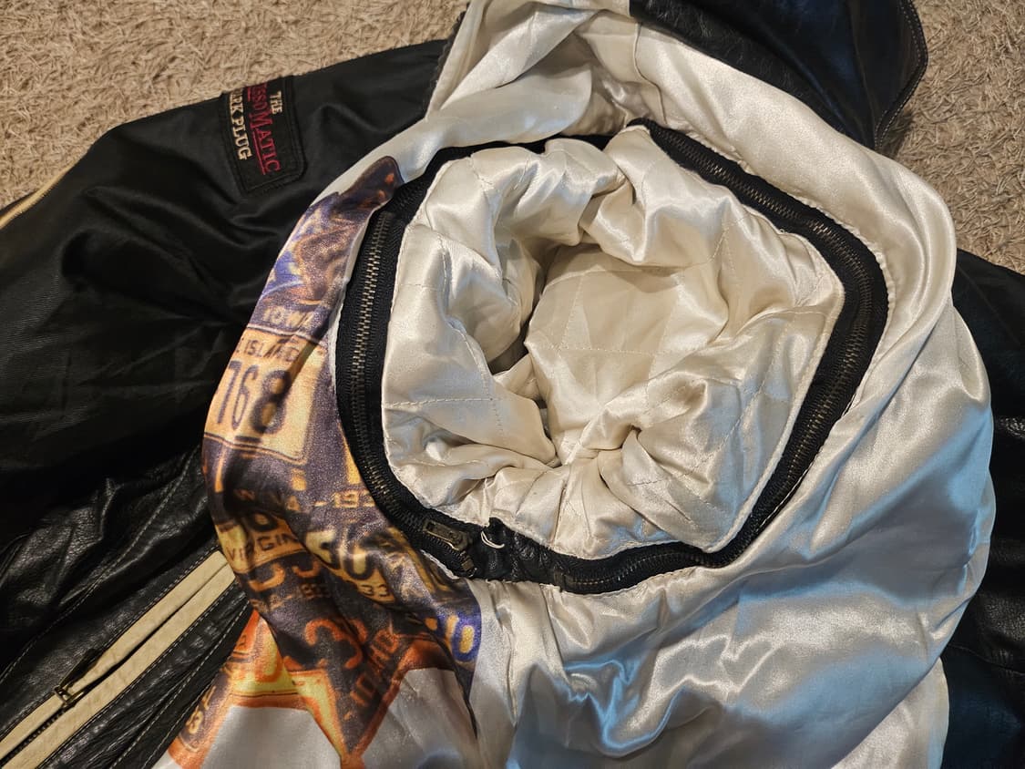 (XL-105) 게스 USA 90's 소매 탈부착 소가죽 바이커 베스트  상품이미지5