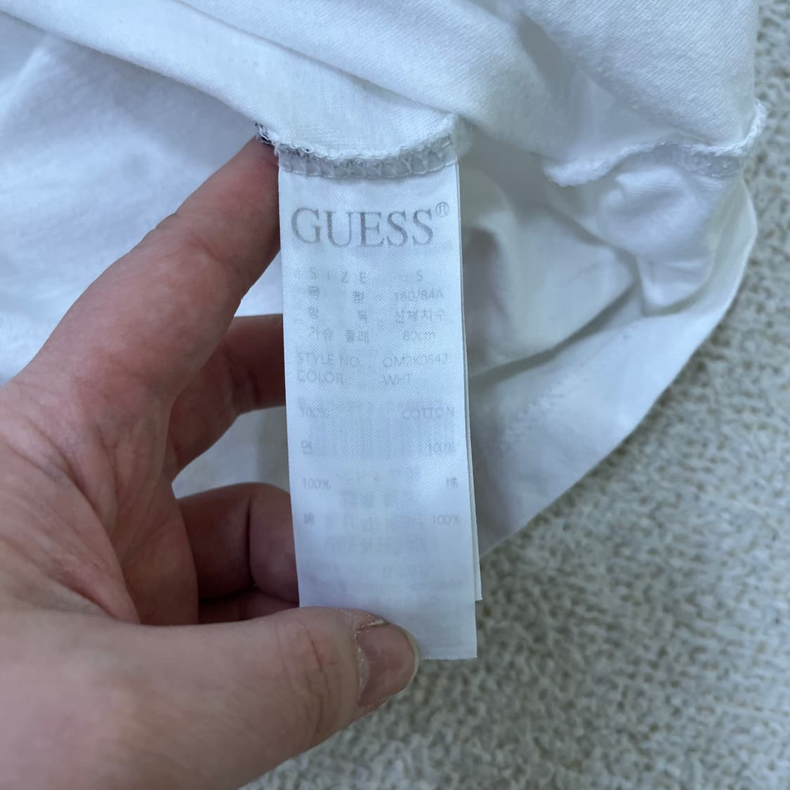 S 게스 여성 빅로고 반팔 티셔츠 0323M 상품이미지3