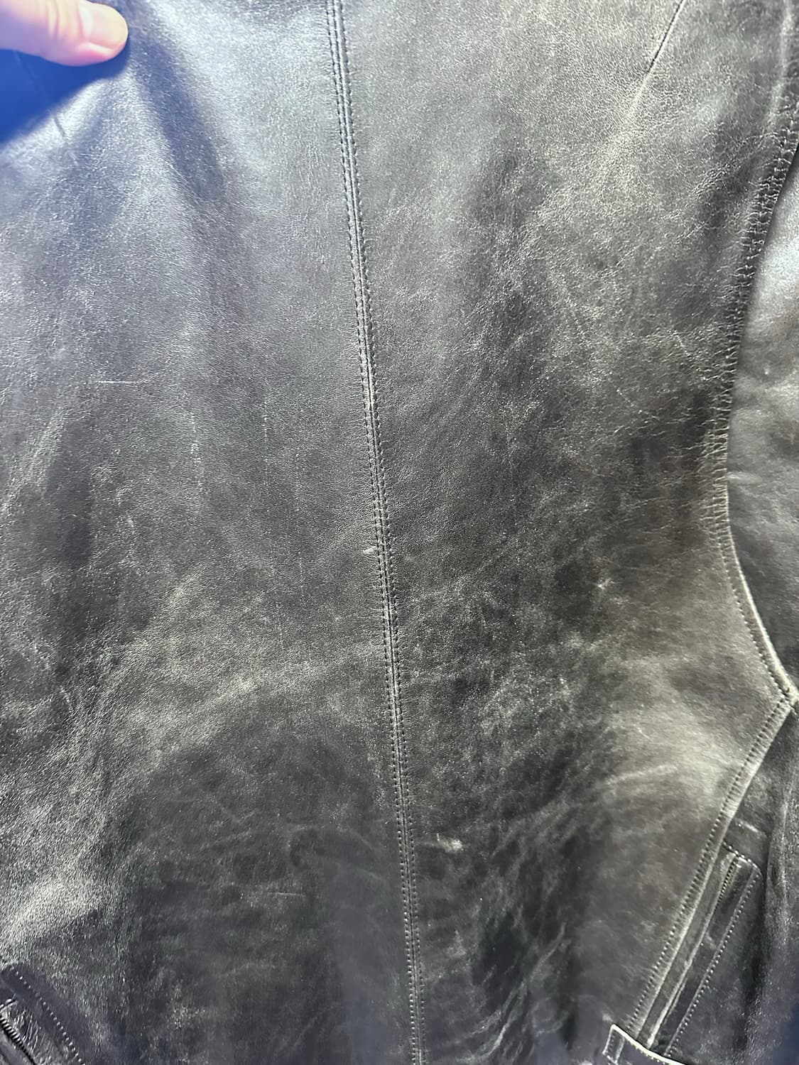 [L] 쿠어 네추럴 필링 풀업 가죽자켓 상품이미지2