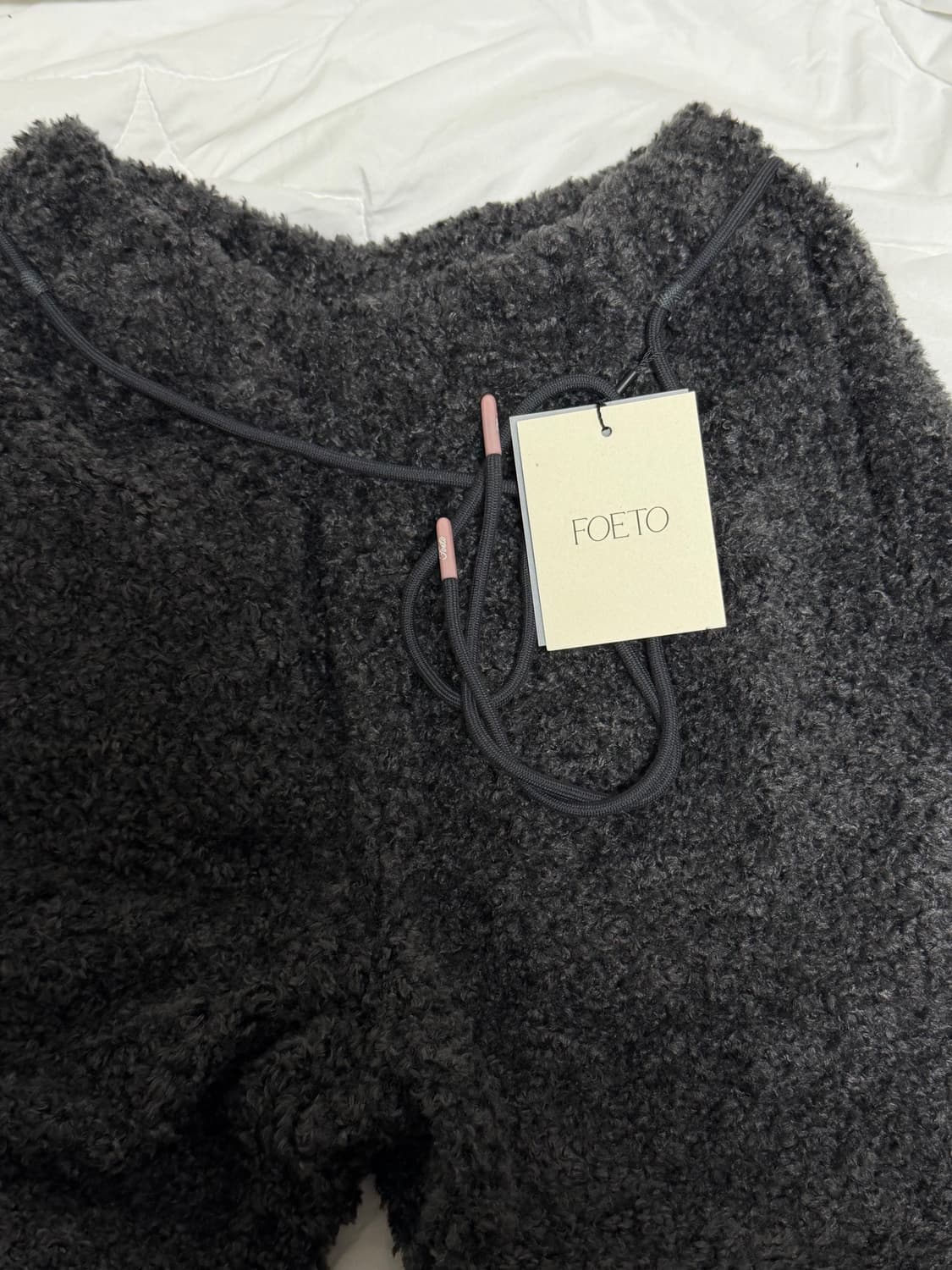 (새상품/기장수선) 포에토 밤비 테리 팬츠 차콜 상품이미지7