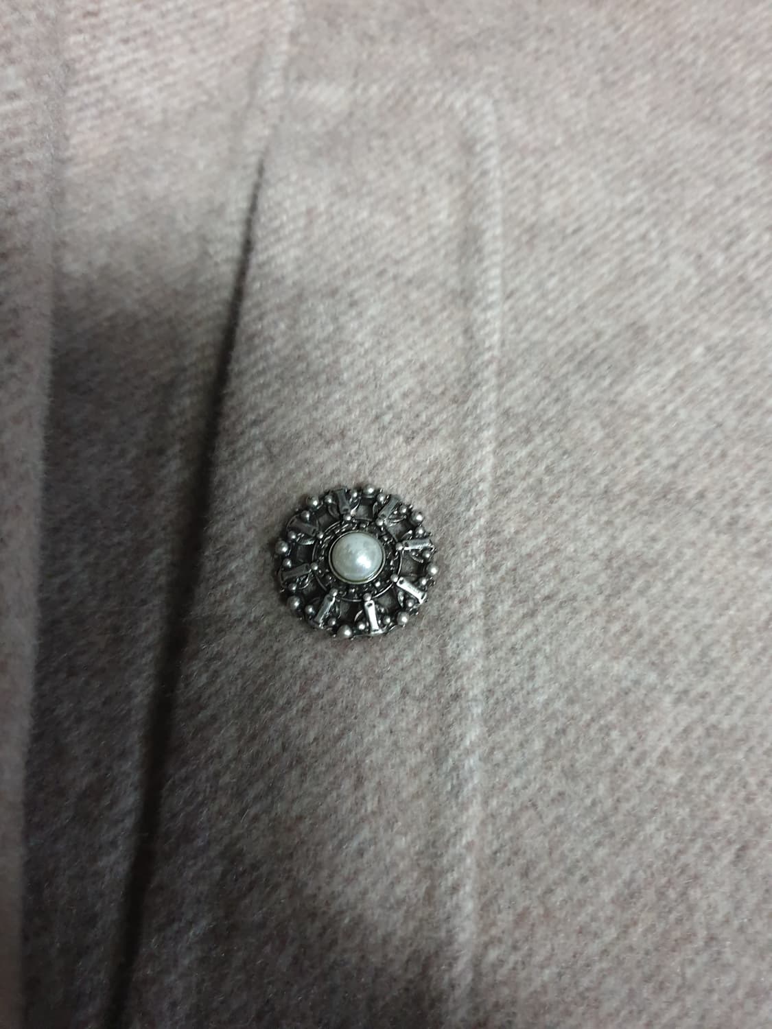 (단종매물) 코인코즈 핸드메이드 트위드 배색 럭셔리 울 카라자켓 (S) 상품이미지3