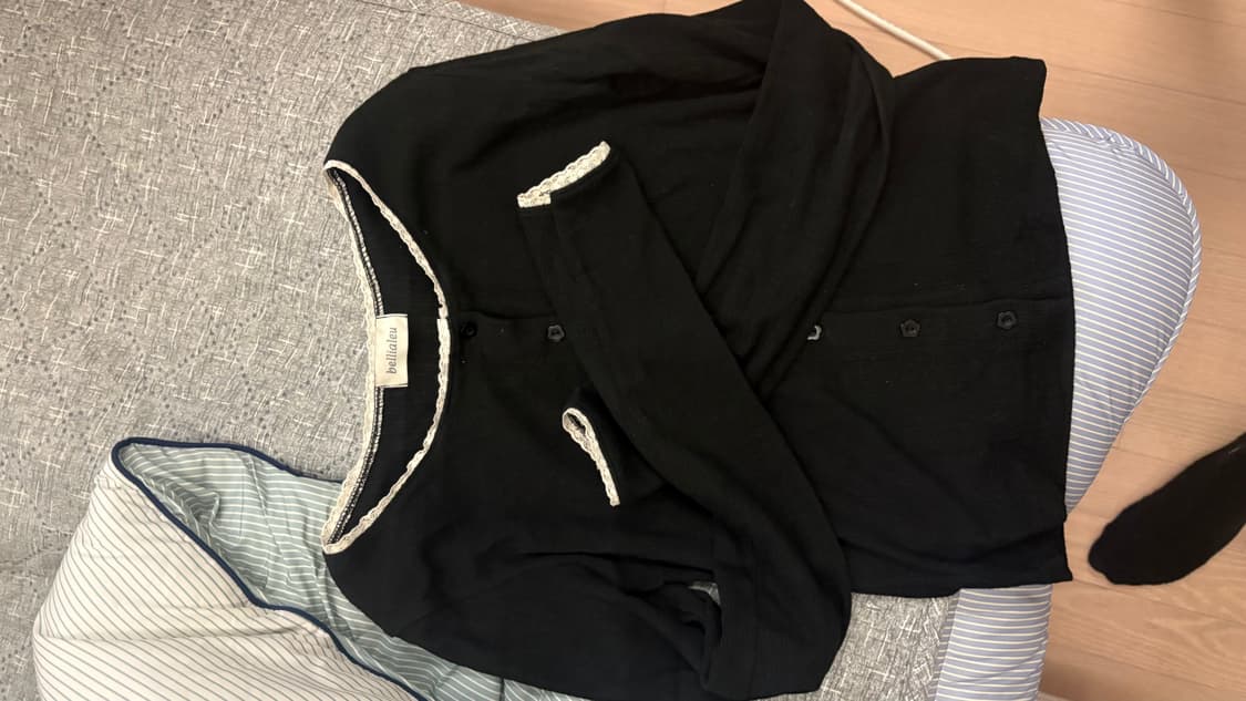 벨리아르 블룸가디건 봄버전 블랙 워니가디건 상품이미지1