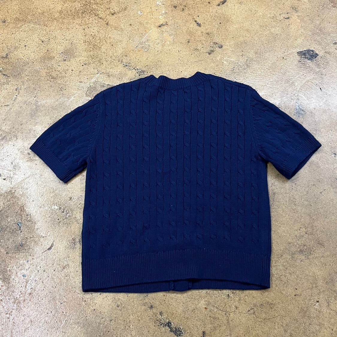 리 네이비 반팔 니트 가디건  상품이미지3