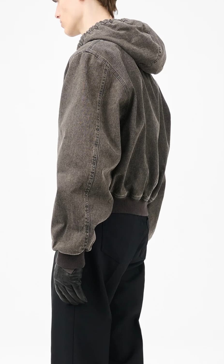 아워레가시 BANK 뱅크 후드 데님 자켓 코티드 블랙 48 상품이미지7