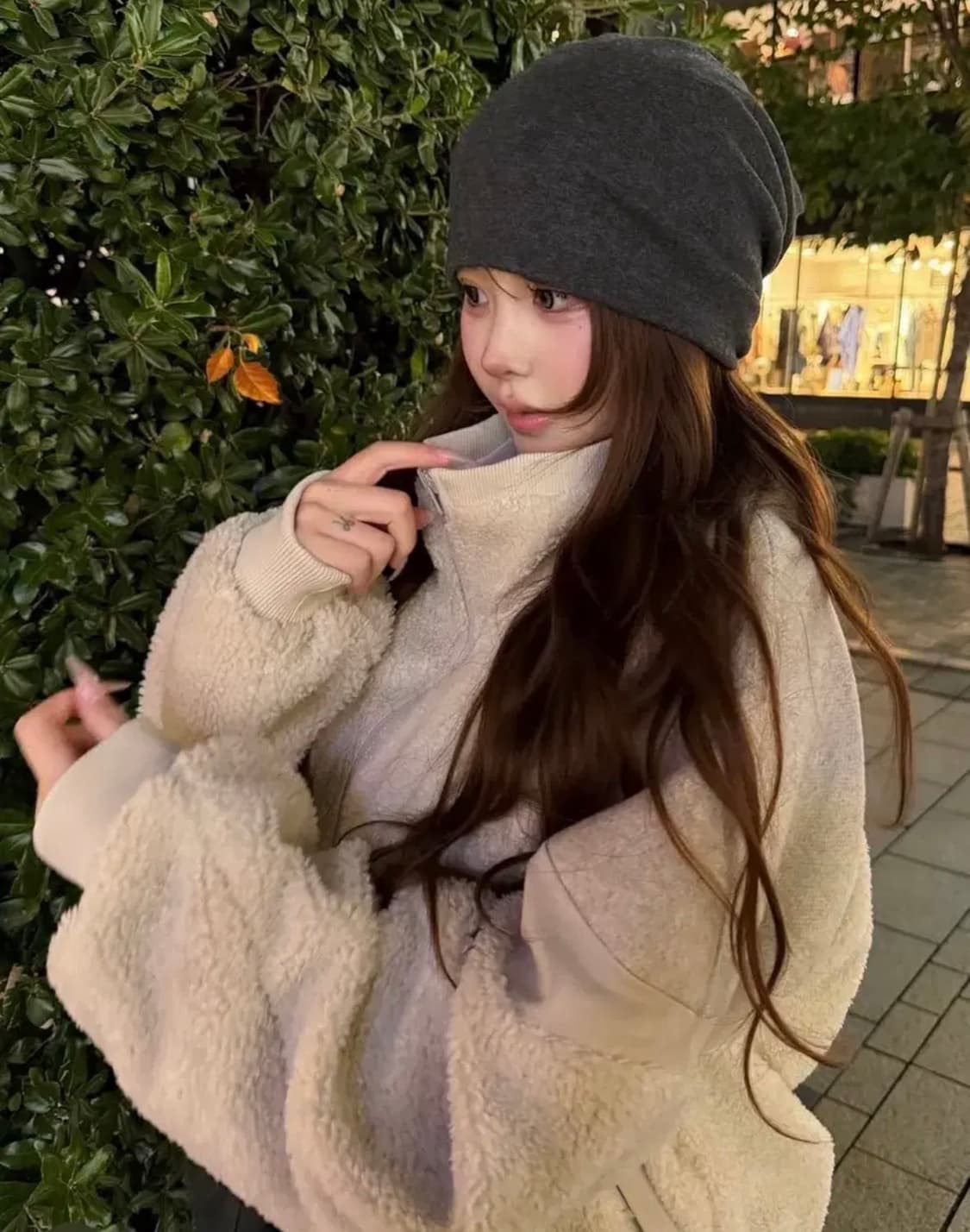 오호스 ojos 리버시블 플리스 봄버자켓 상품이미지7