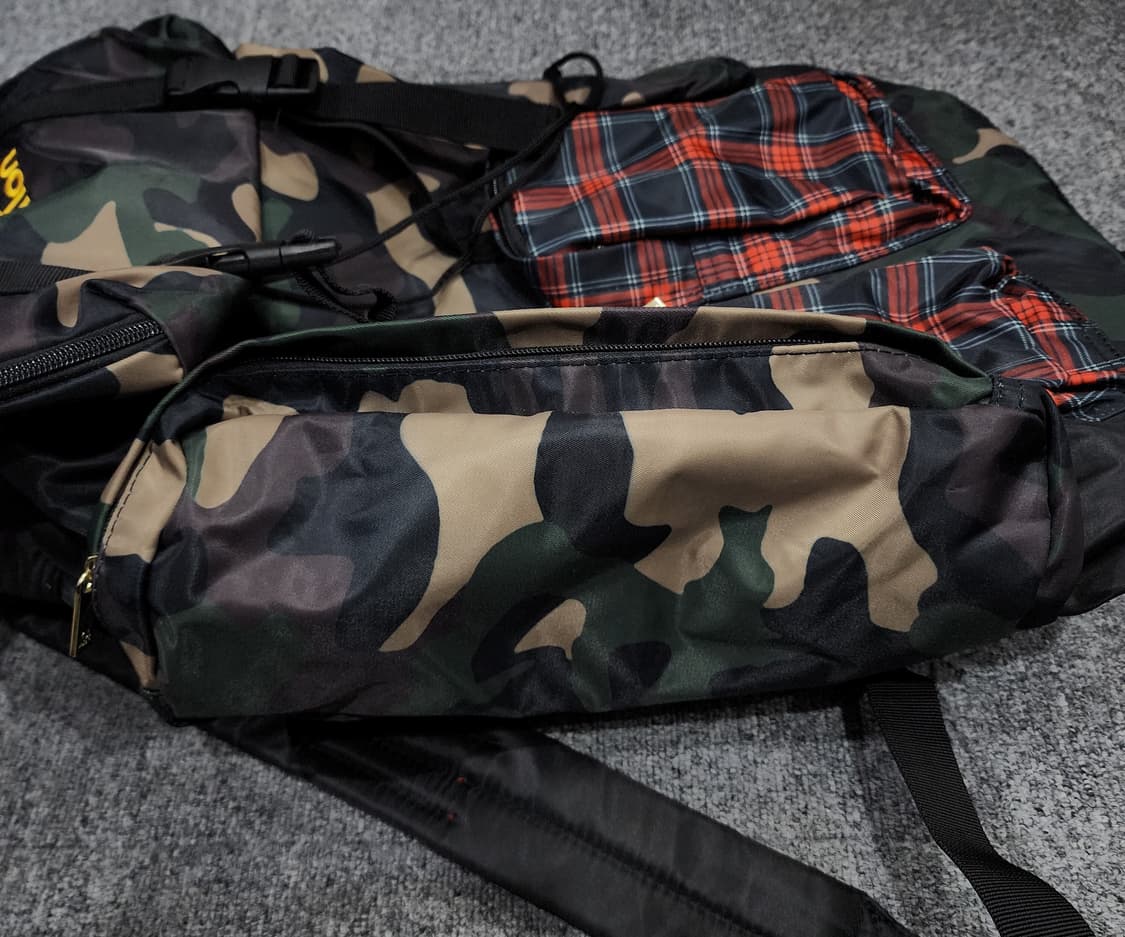 베네통 카모플라쥬 체크 포켓 나일론 백팩 가방 상품이미지5