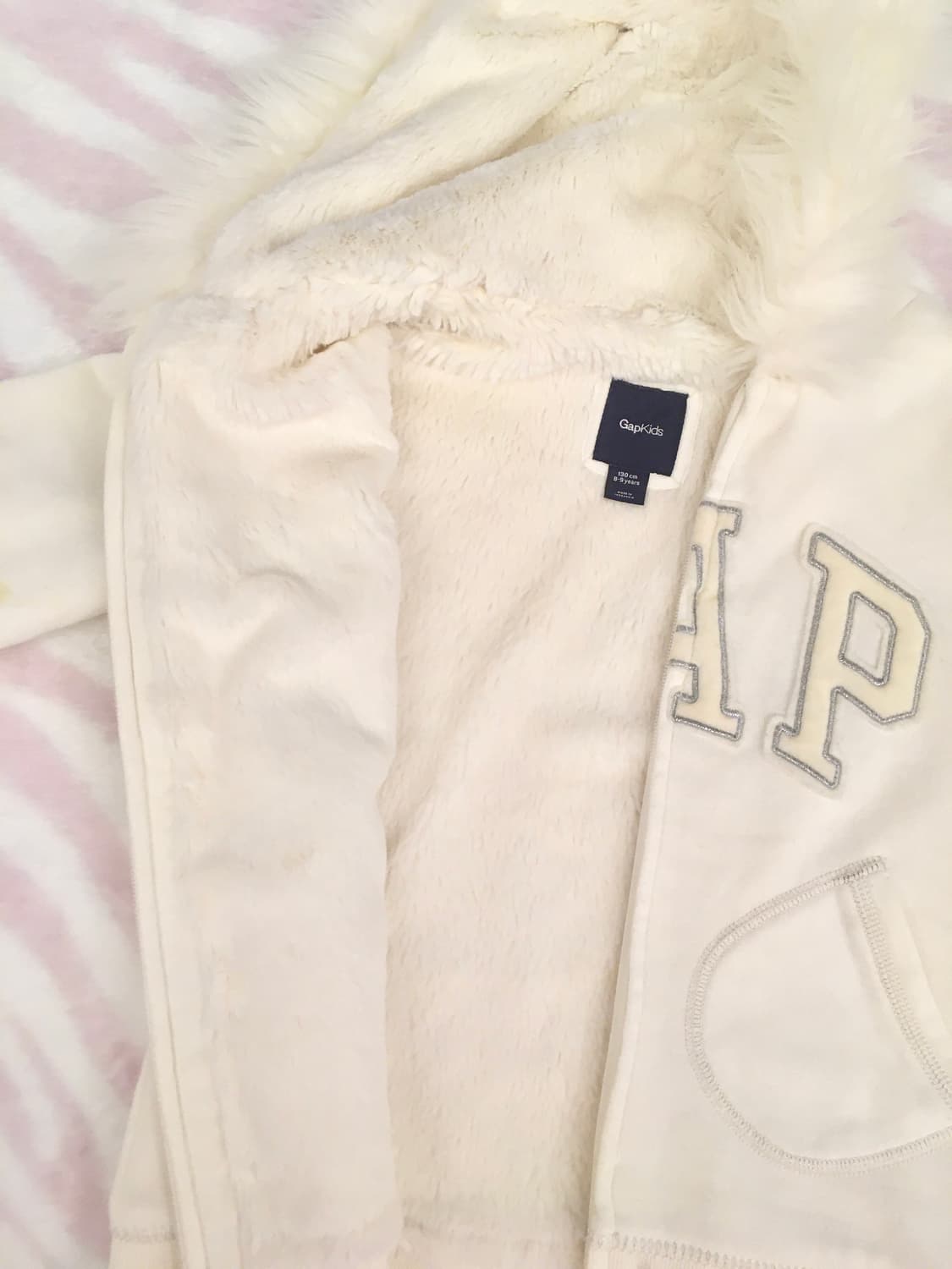 갭 GAP 아이보리 울프죠 퍼 후드집업 달천깔 히메갸루 대대장 상품이미지4
