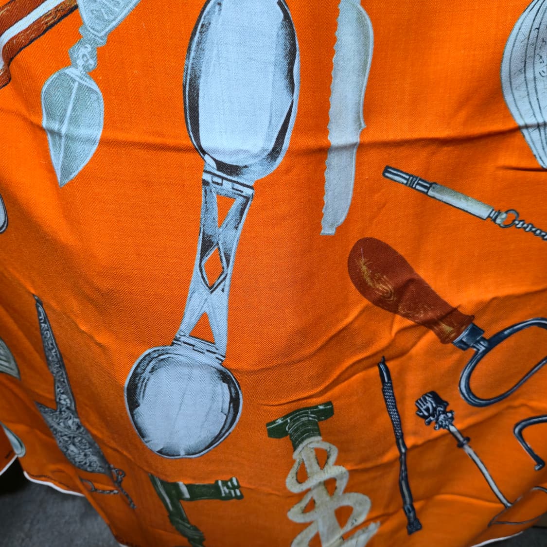 ​[정품] 에르메스(Hermès) 캐시미어 실크 혼방 자카드 스카프 -  상품이미지9