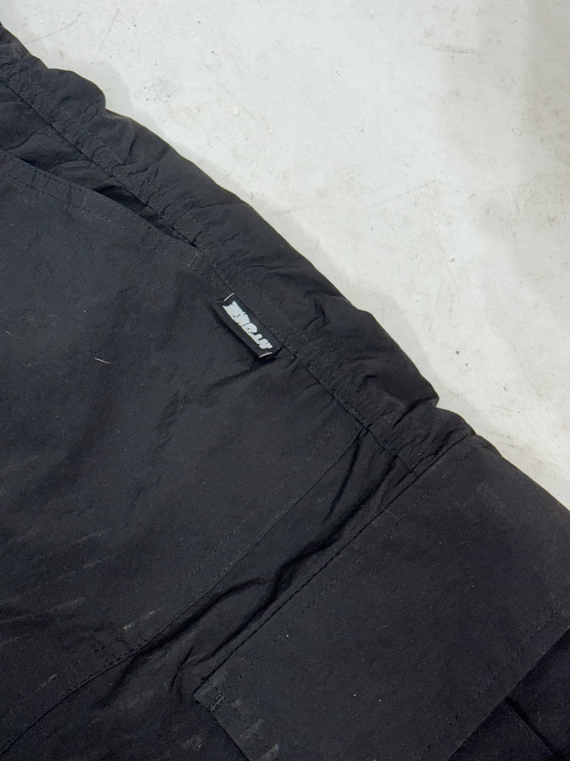 엑스톤즈 블랙 와이드 나일론 셔링 트랙 팬츠 카고 바지 L 상품이미지6