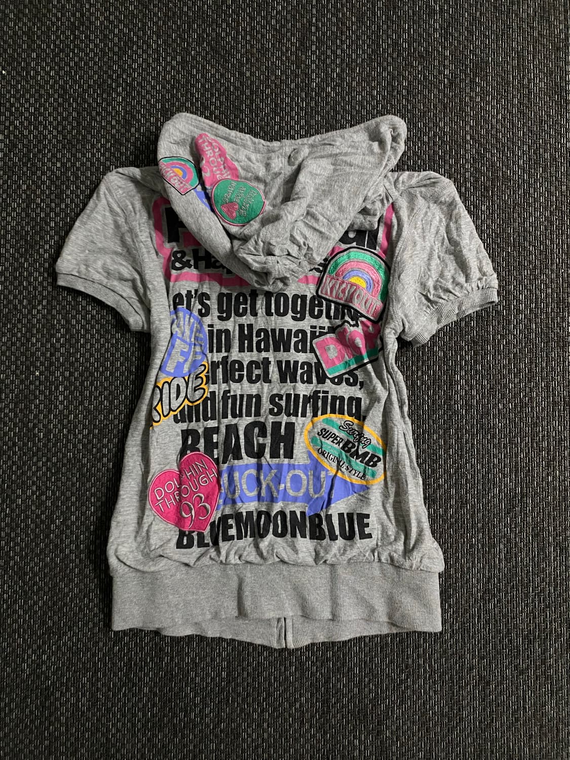 Kitsch&Y2K Mood Reversible 1/2 hoodie  상품이미지6