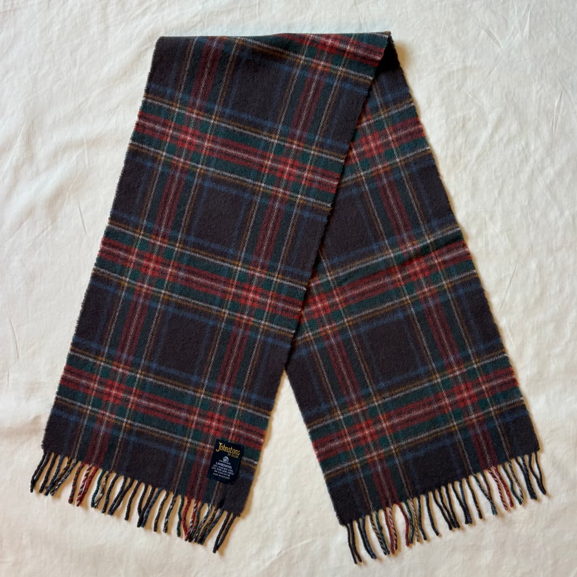 스코틀랜드 Johnstons OF ELGIN 램스울 타탄체크 머플러 상품이미지5