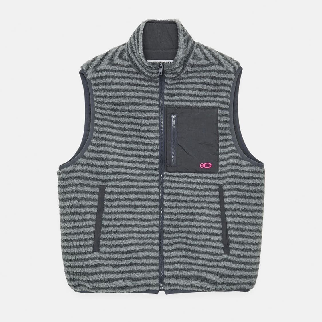 엔조블루스 스트라이프 부클 플리스 베스트 상품이미지2