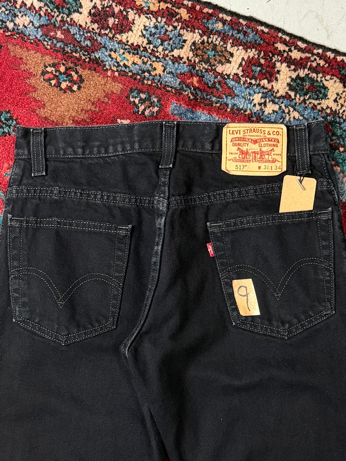 00's 빈티지 리바이스 517 블랙 부츠컷 플레어진 상품이미지7