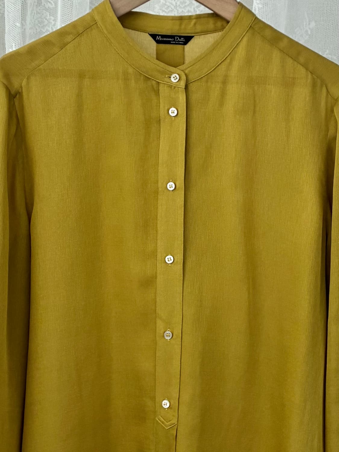 L) 마시모두띠 실크 100 블라우스 올리브 상품이미지3