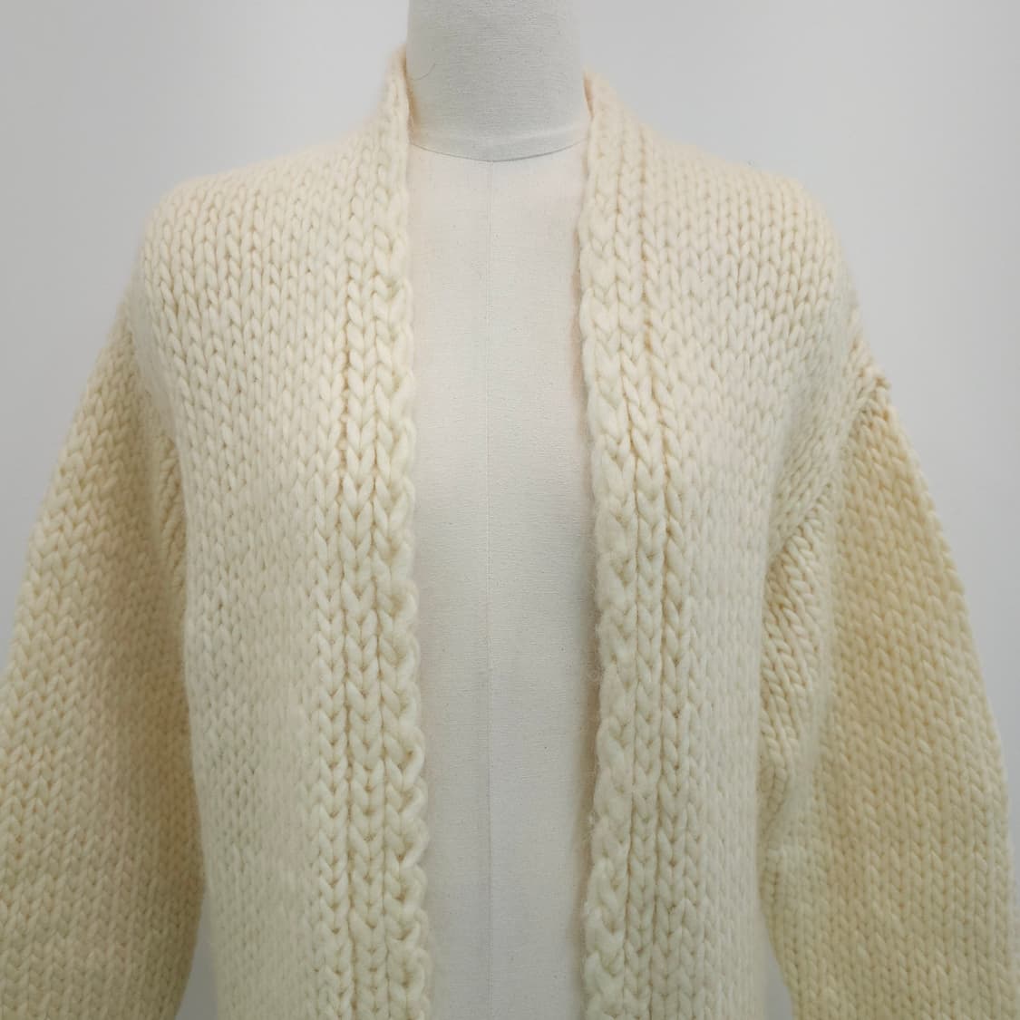 무인양품 MUJI 울 100% 핸드메이드 롱가디건 상품이미지3