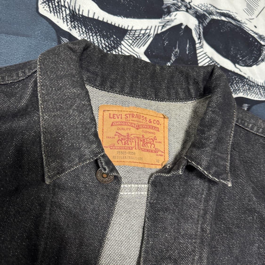 리바이스 80s 흑청데님자켓 레귤러 42 L사이즈 상품이미지5