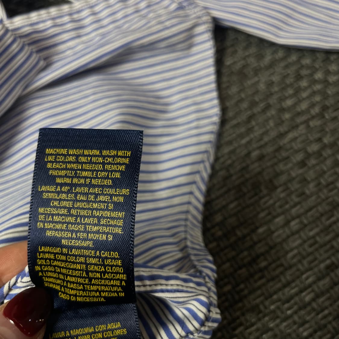 폴로랄프로렌 키즈 블루 스트라이프 긴팔 셔츠 7 상품이미지7