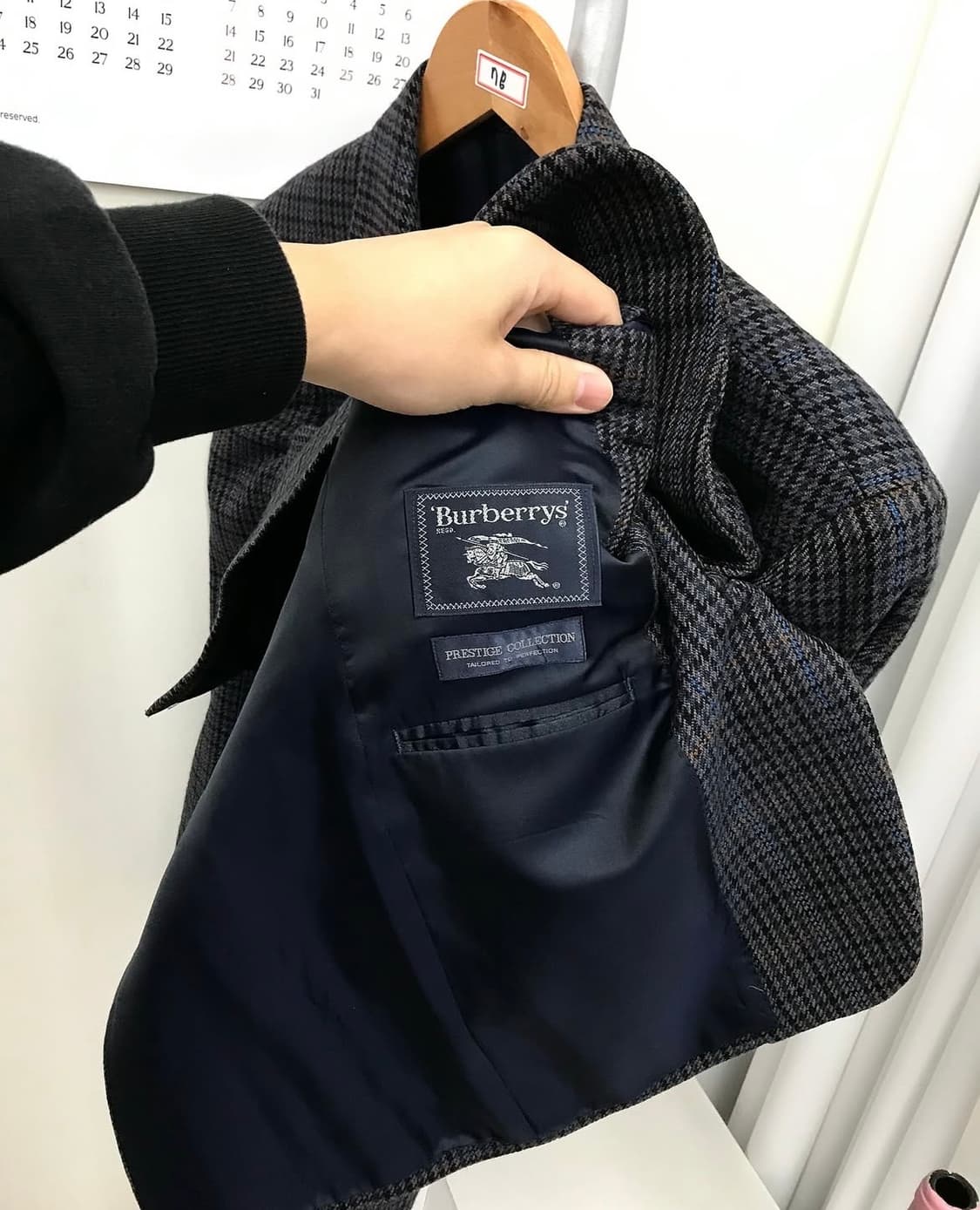 버버리 캐시미어 체크 블레이저 자켓 상품이미지2