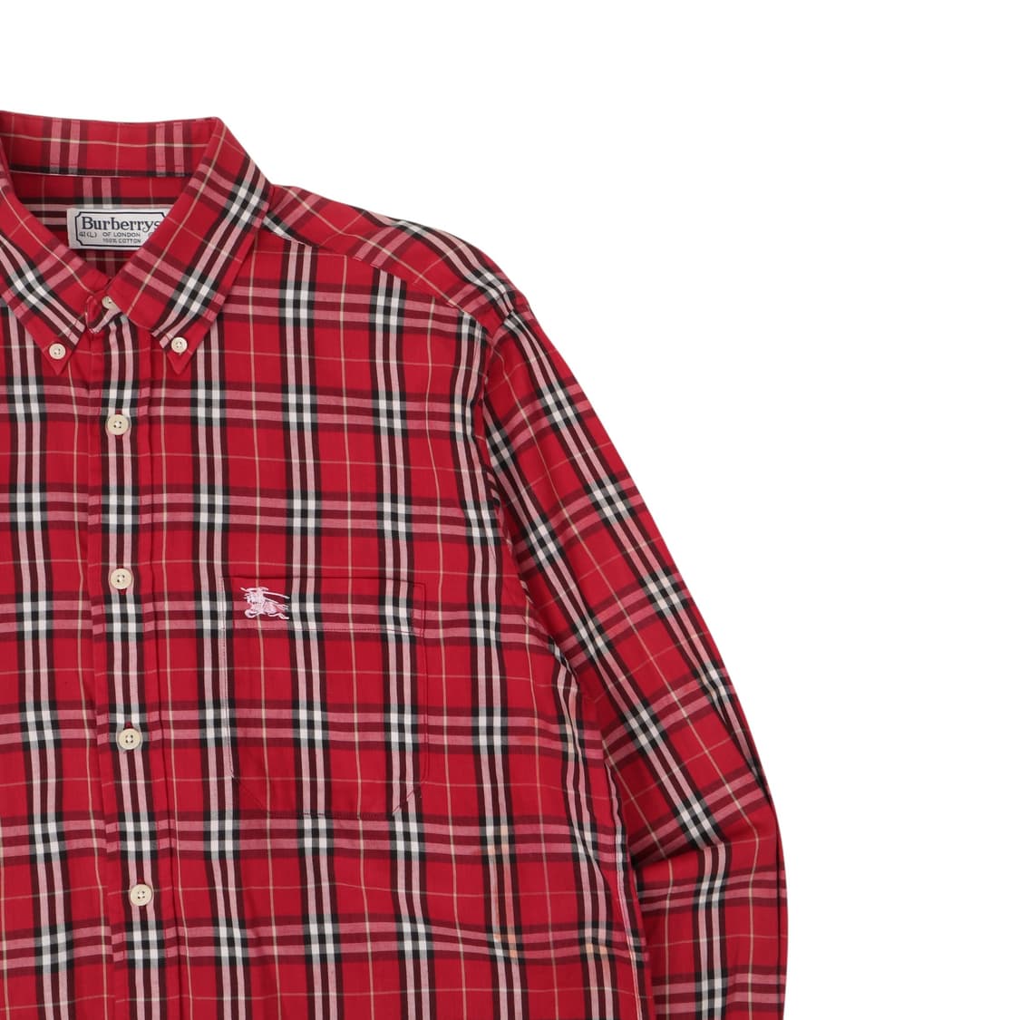 버버리 레드 노바체크 셔츠 상품이미지3