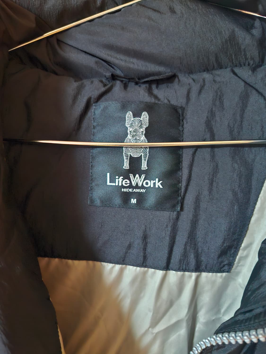 라이프워크 블랙 오버핏 패딩 점퍼 M (실측110까지) 상품이미지6