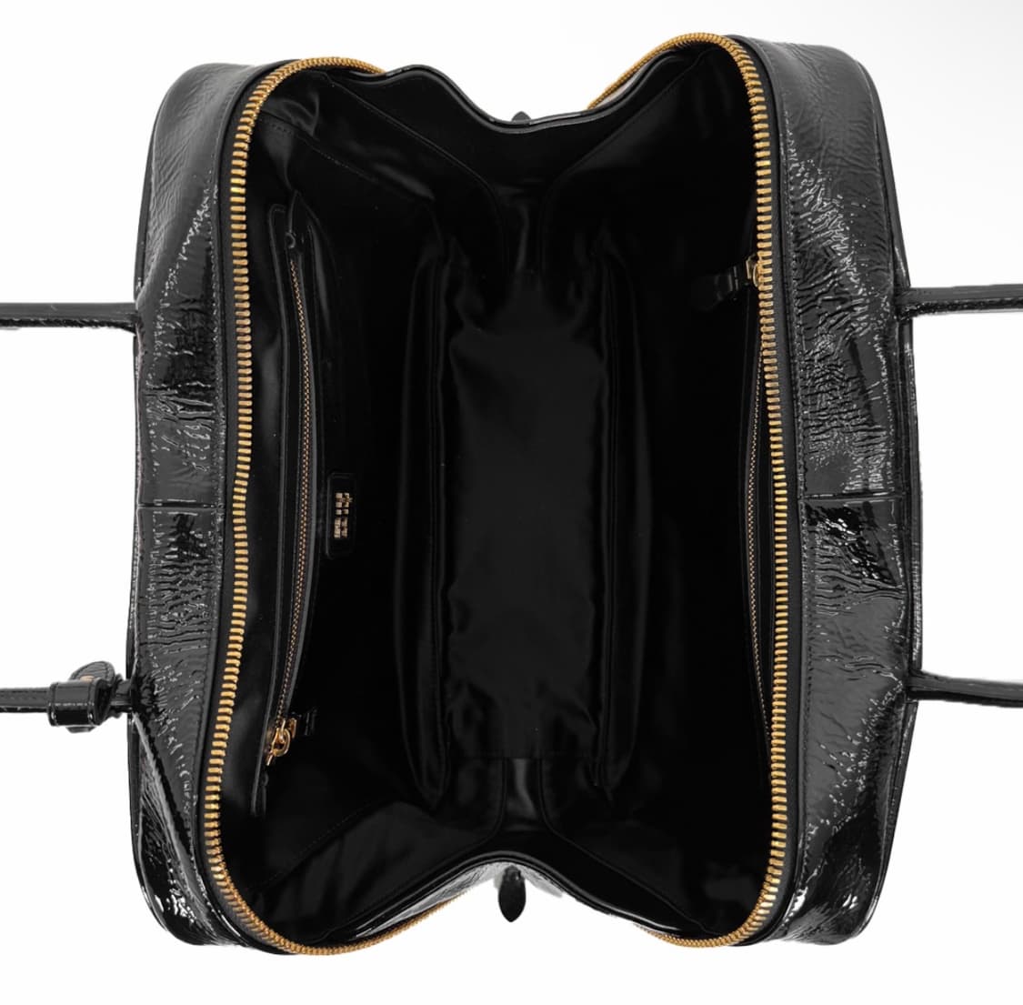 [OS] 미우미우 여성 나플락 페이턴트 레더 보 백 토트백 금장 블랙 상품이미지8