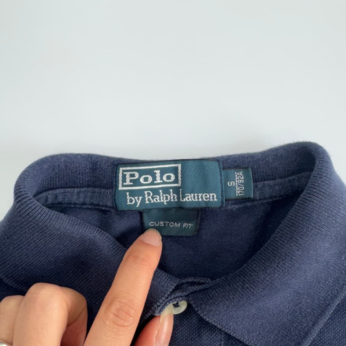 Polo 폴로 오렌지 빅포니 네이비 카라 반팔티 상품이미지5