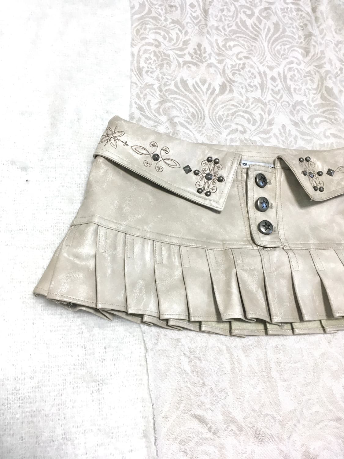SCULPTOR 스컬프터 레더 미니스커트 아이보리 xs (빈티지 유일매물 상품이미지6