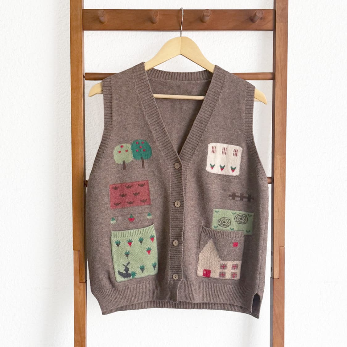 포켓 마을 니트 베스트 상품이미지4