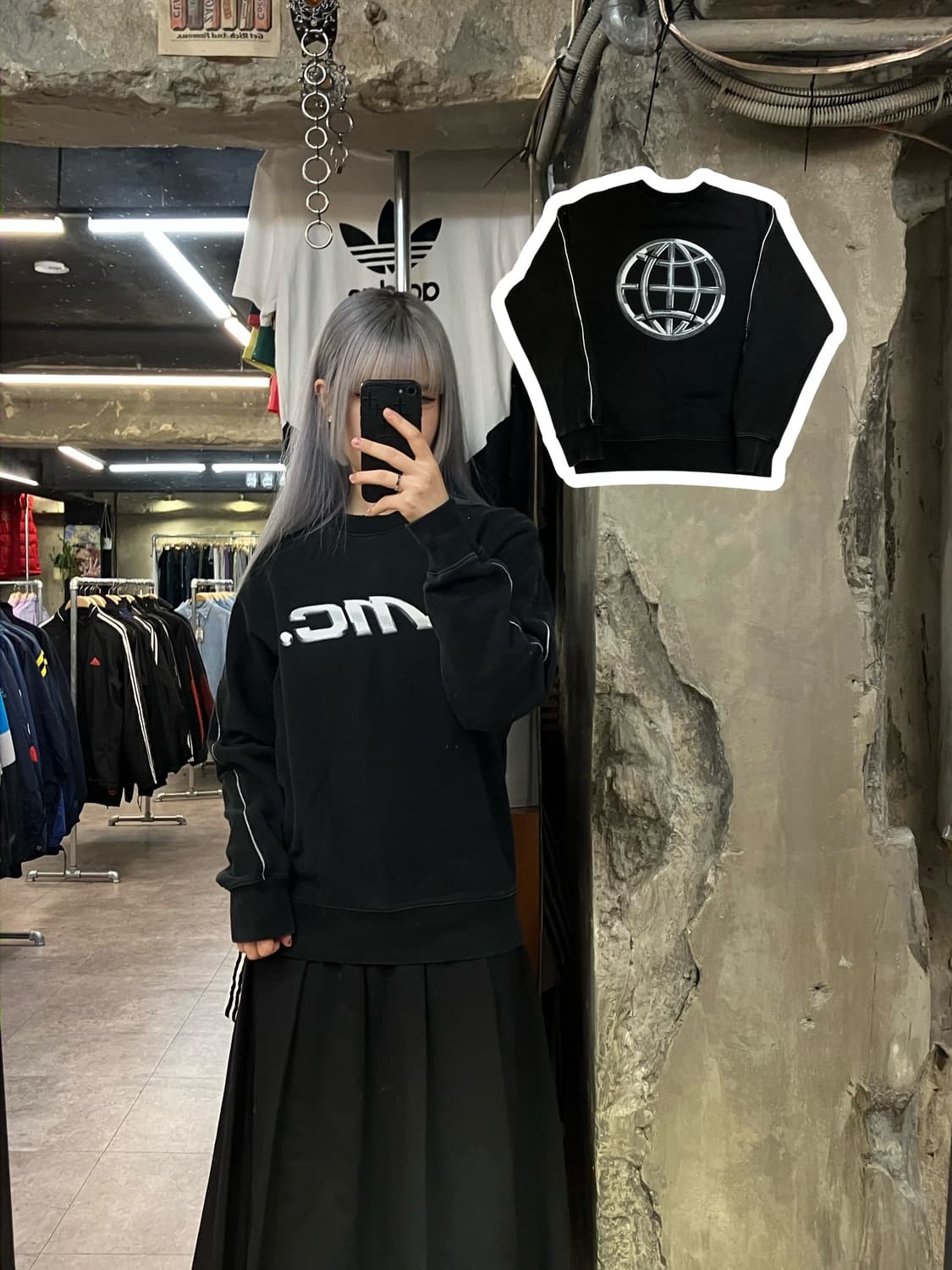 lmc 로고 맨투맨 블랙 S  #csz2520 상품이미지1