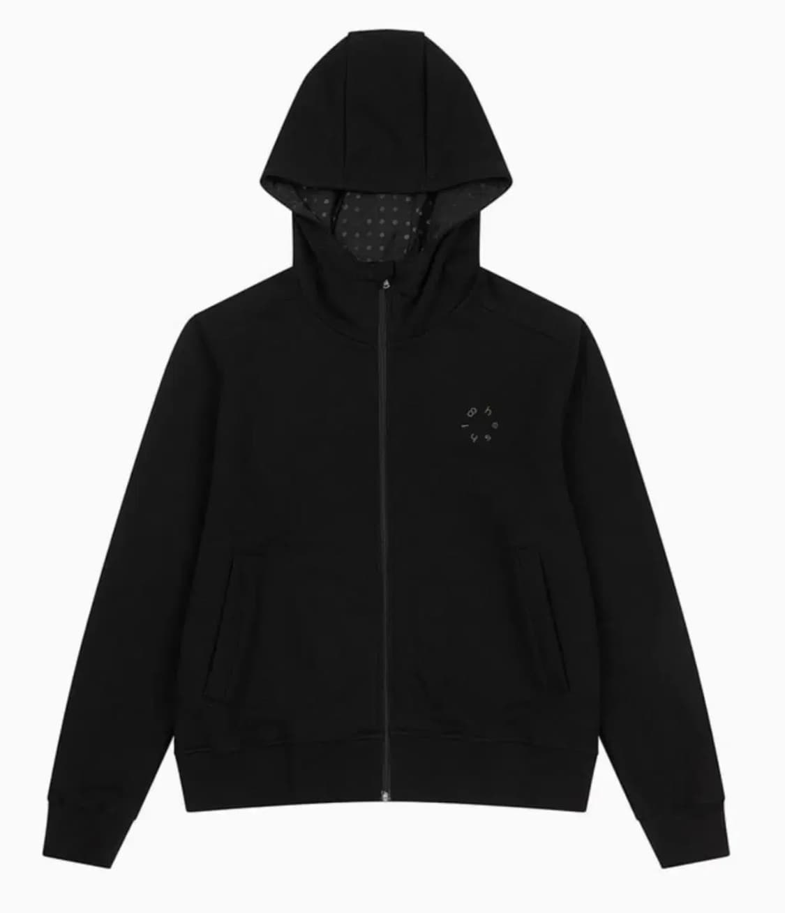 오헤시오 도트 후드집업 블랙 상품이미지1