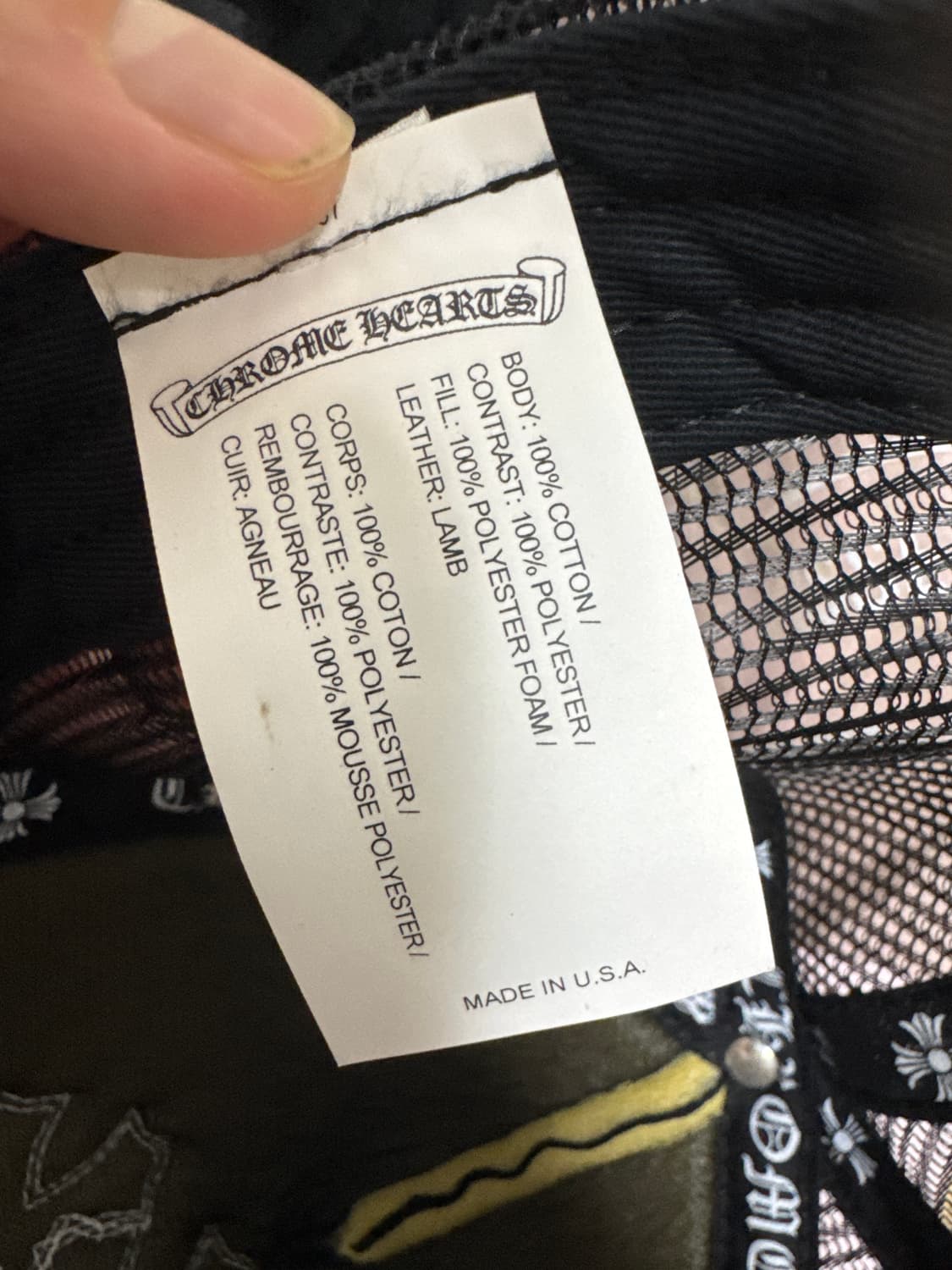 크롬하츠 세메터리 레더패치 모자 상품이미지3