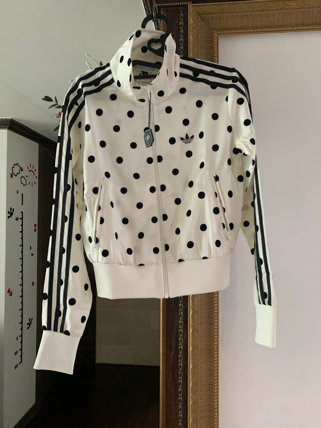 아디다스 화이트 블랙 도트 져지 새상품 상품이미지1